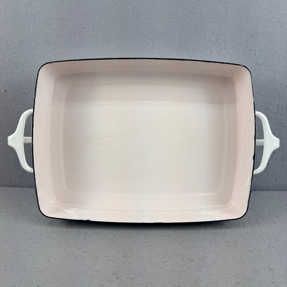 Vtg Dansk Kobenstyle White Enamel Rectangular Baking Pan IHQ France Quistgaard